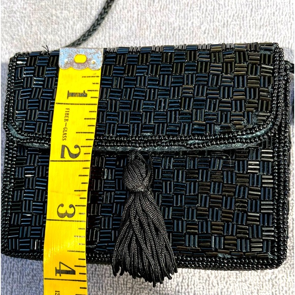 Alfred Sung black beaded formal evening bag - Picture 5 of 8